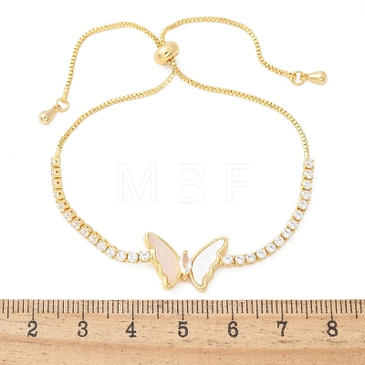 Adjustable Brass Shell Slider Bracelets BJEW-L699-01G-1