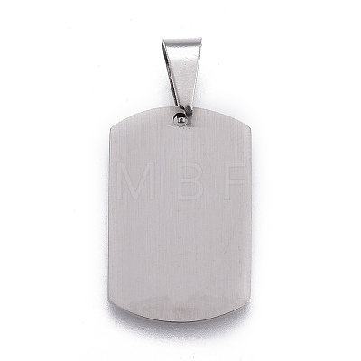 Tarnish Resistant 201 Stainless Steel Stamping Blank Tag Pendants STAS-O044-01-P122-1