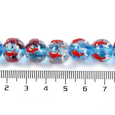 Handwork Lampwork Enamel Beads GLAA-B021-02-1