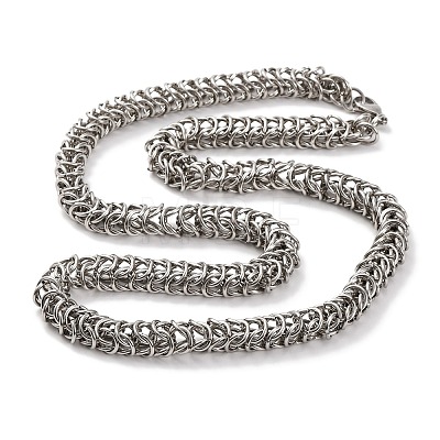 201 Stainless Steel Rope Chain Necklace NJEW-F222-27P-1