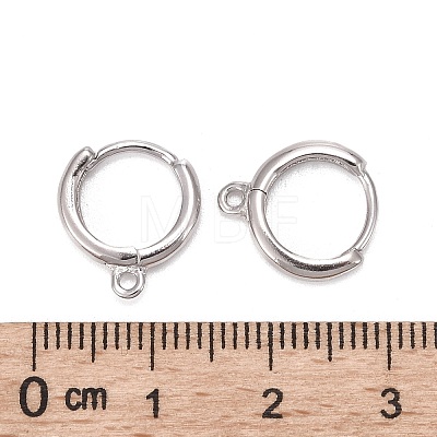 Rhodium Plated 925 Sterling Silver Hoop Earrings STER-K168-042P-1