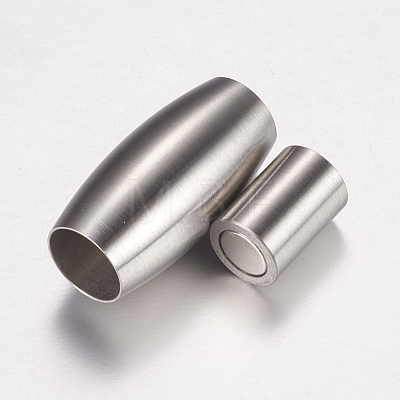 Tarnish Resistant 304 Stainless Steel Magnetic Clasps with Glue-in Ends STAS-E006-33-1