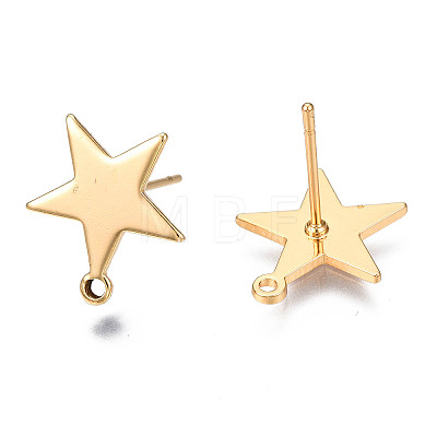 Brass Stud Earring Findings X-KK-S345-201-1