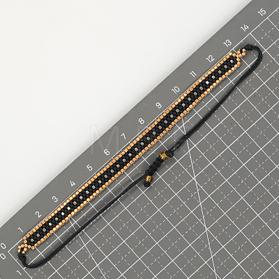 Glass Seed Bead Braided Bead Bracelets LG2018-1-1