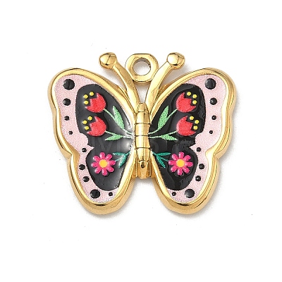Printed 304 Stainless Steel Pendants STAS-C174-10G-01-1