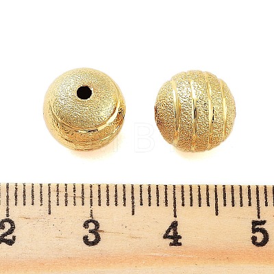 Texture Brass Beads KK-S379-02G-D-1