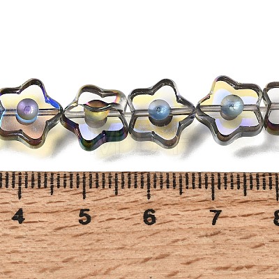 Electroplated Transparent Glass Beads Strands GL-CBA98F0-09C-1