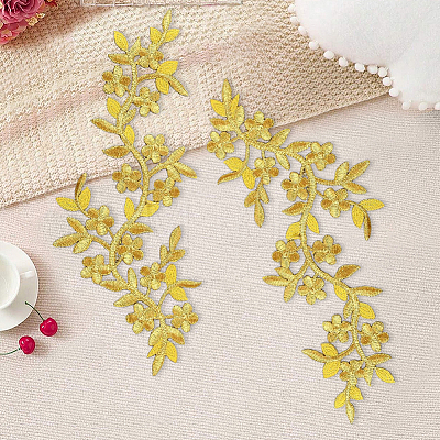 4Pcs Polyester Computerized Embroidery Cloth Iron on/Sew on Patches PATC-CY0001-80B-1