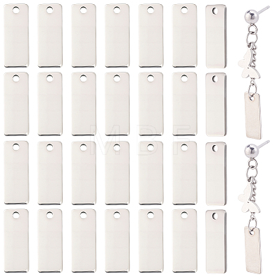 120Pcs 201 Stainless Steel Charms STAS-BBC0010-52P-1