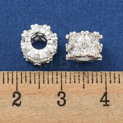 Brass Cubic Zirconia Beads KKB-L215-022S-1