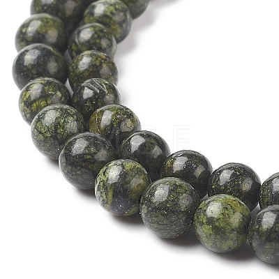 Natural Serpentine/Green Lace Stone Beads Strands X-G-S259-15-6mm-1-1