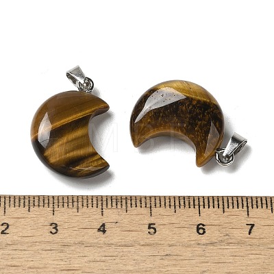 Natural Tiger Eye Pendants G-H035-01P-01-1