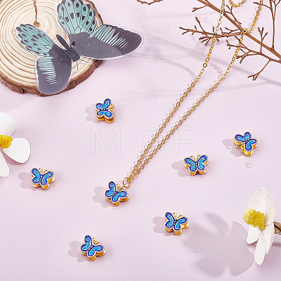 6Pcs Handmade Cloisonne Beads CLB-BBC0001-02-1