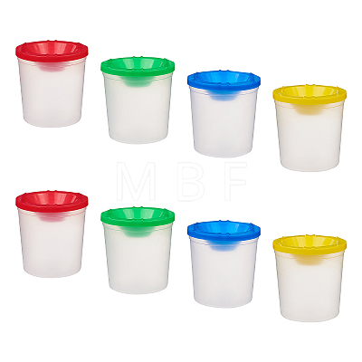 Children's No Spill Plastic Paint Cups AJEW-NB0001-73-1