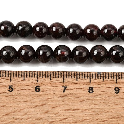 Natural Garnet Gemstone Beads Strands X-G-R263-7mm-1