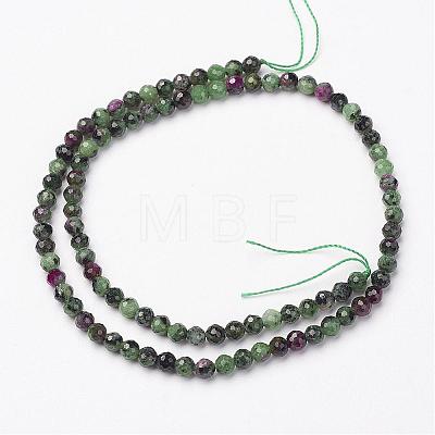 Natural Ruby in Zoisite Bead Strands G-P213-35-1