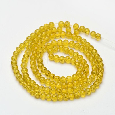 Crackle Glass Beads Strands X-CCG-Q001-6mm-10-1