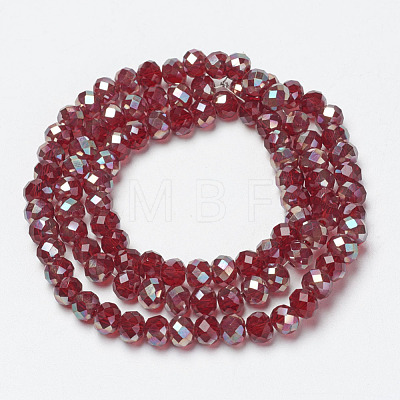 Electroplate Glass Beads Strands EGLA-A034-T6mm-J10-1