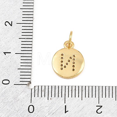 Brass Micro Pave Clear Cubic Zirconia Charms CU-CBA56CE-12G-N-1
