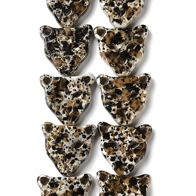 Spray Printed Synthetic Turquoise Beads Strands TURQ-P002-03A-01-1