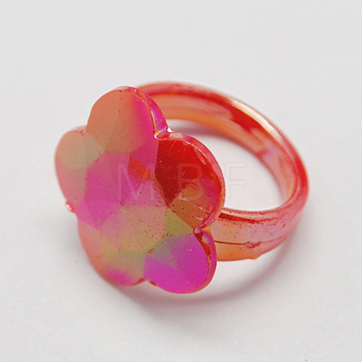 Valentine Day Gifts for Kids Acrylic Rings for Kids RJEW-S618-2-1