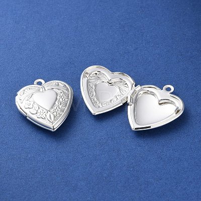 Rack Plating Brass Locket Pendants KK-F090-03S-1