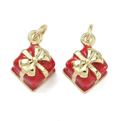 Brass Enamel Pendants KK-F933-18G-1