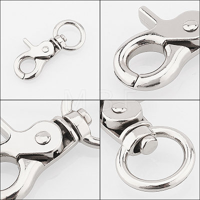 Alloy Swivel Lobster Claw Clasps PALLOY-PH0013-45P-1