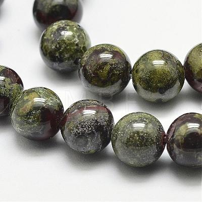 Natural Dragon Blood Beads Strands G-N0224-01-10mm-1