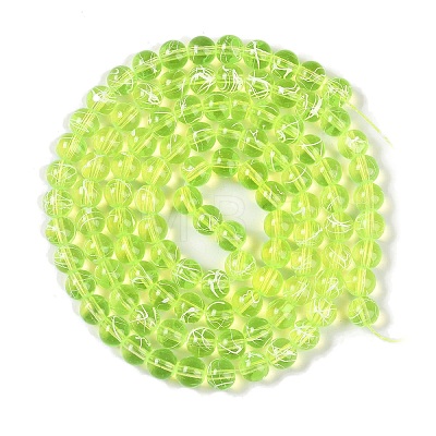 Drawbench Transparent Glass Beads Strands GLAD-Q012-8mm-07-1