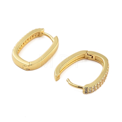 Rack Plating Oval Brass Hoop Earrings EJEW-N055-26G-RS-1