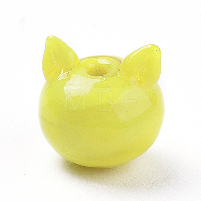 Handmade Lampwork Kitten Beads LAMP-I020-04-1