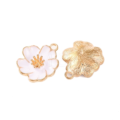 Light Gold Plated Alloy Enamel Pendants ENAM-Z017-14KCG-06-1