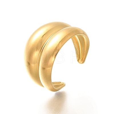 304 Stainless Steel Open Cuff Rings for Unisex RJEW-R010-06S-1
