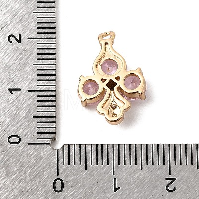 Brass Micro Pave Cubic Zirconia Pendants KK-K274-13G-1