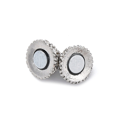 Rack Plating Alloy Magnetic Clasps with Loops PALLOY-F256-01A-P-1