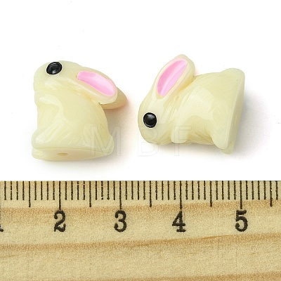 Spray Painted Opaque Resin Beads CRES-B021-08-1