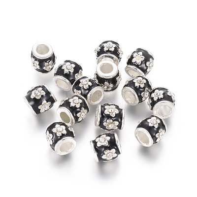 Alloy Enamel European Beads MPDL-R005-06-1