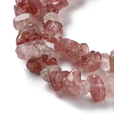 Natural Strawberry Quartz Beads Strands X-G-M205-94-1