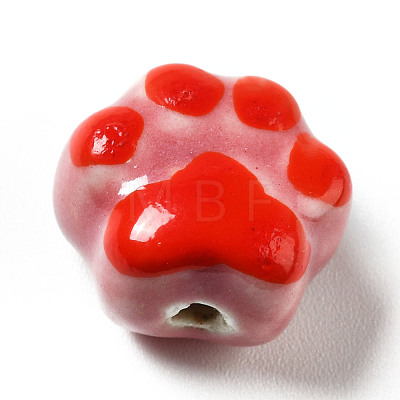 Handmade Printed Porcelain Beads PORC-F005-02D-1