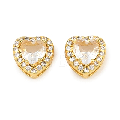 Brass Pave Cubic Zirconia Beads CU-CBA3D67-08G-05-1
