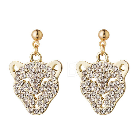 Alloy Rhinestone Dangle Stud Earrings FS-WG75FBE-04-1