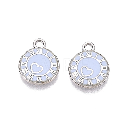 Rack Plating Alloy Enamel Pendants ENAM-N070-01A-03P-03-1