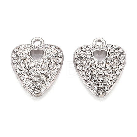 Alloy Rhinestone Pendants FIND-N008-12P-01-1