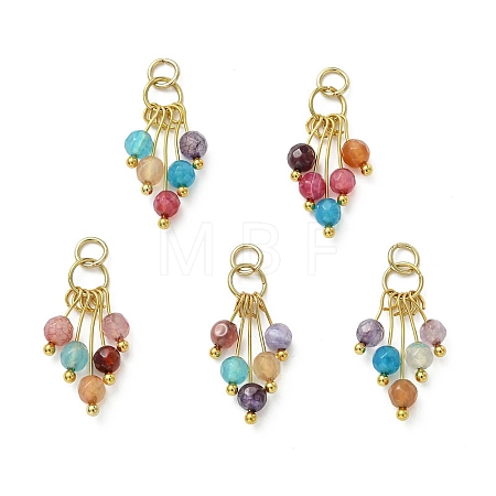 Natural Agate(Dyed & Heated) Pendants PALLOY-JF05316-1