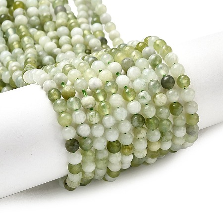 Natural New Jade Beads Strands X-G-K340-A01-4mm-1