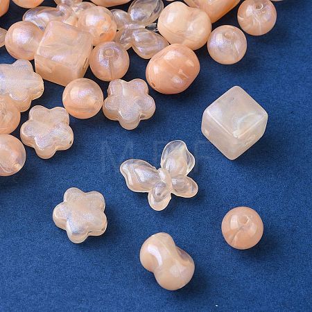 Opaque Acrylic Beads OACR-YW0001-73F-1