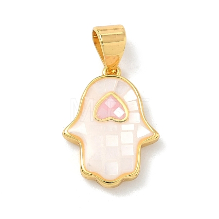 Brass Enamel Pendants KK-H534-10G-01-1