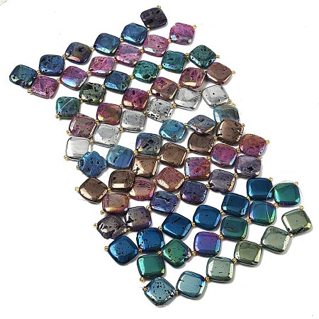 Electroplated Natural Druzy Geode Crystal Beads Strands G-G459-01-1