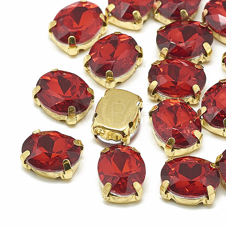 Sew on Rhinestone RGLA-T091-10x14mm-07G-1